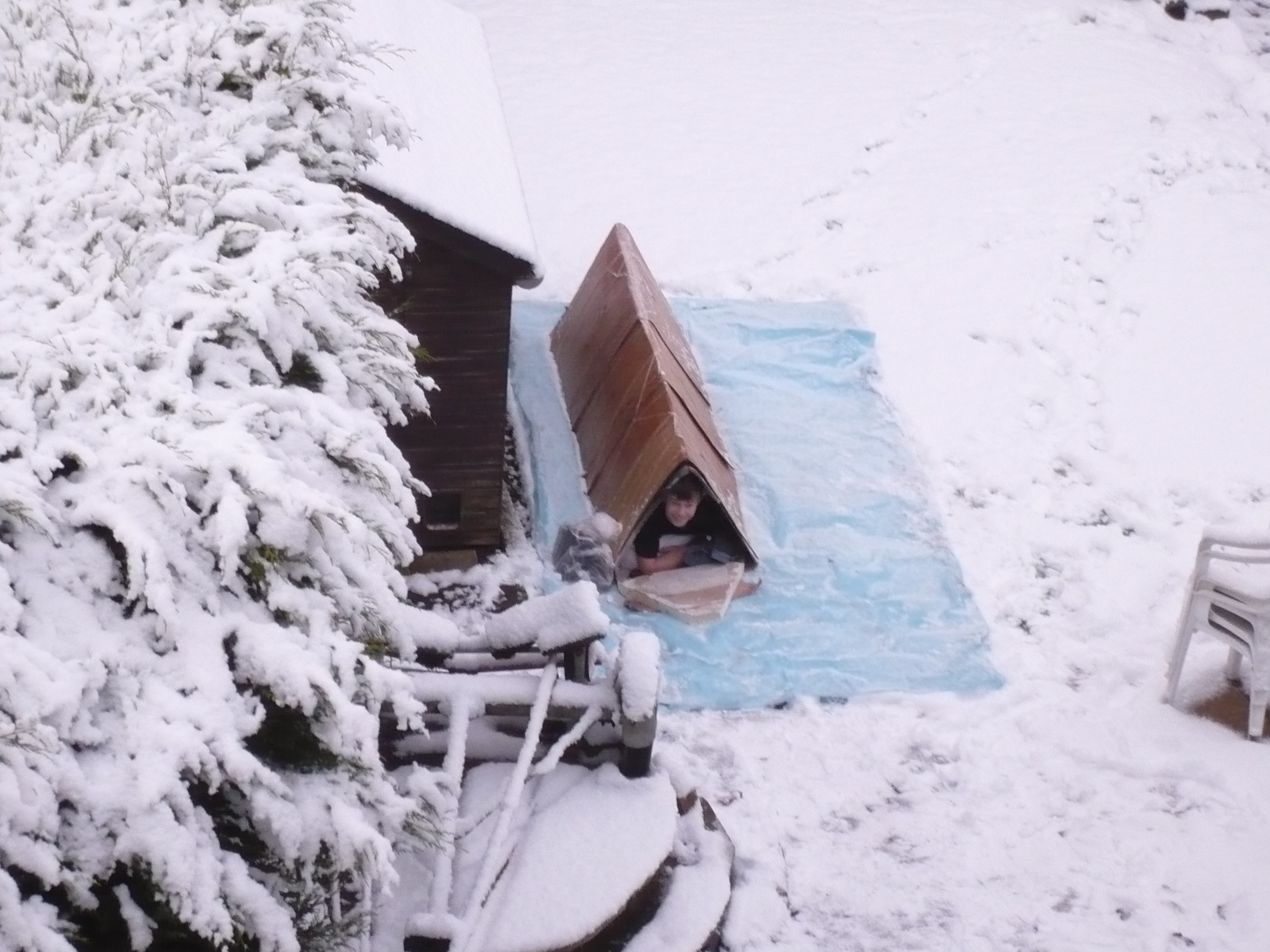 Shelter box in the snow